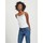 Top caraco en jersey de coton avec dentelle incruste