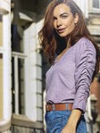 T-Shirt &quot;Tessa&quot; en jersey  manches plisses