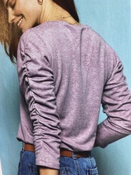 T-Shirt "Tessa" en jersey  manches plisses