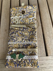 Pochette  bijoux en Liberty