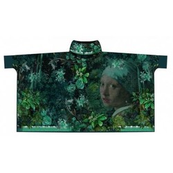 Mon poncho en sweat "La jeune fille  la perle"